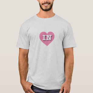 I love Indiana - IN pink heart T-Shirt