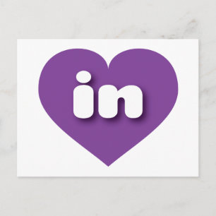 I love Indiana - in purple heart  Postcard