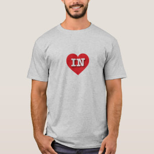 I love Indiana - IN red heart T-Shirt