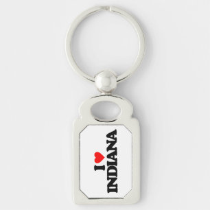 I LOVE INDIANA KEYCHAIN