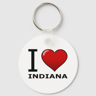 I LOVE INDIANA KEYCHAIN
