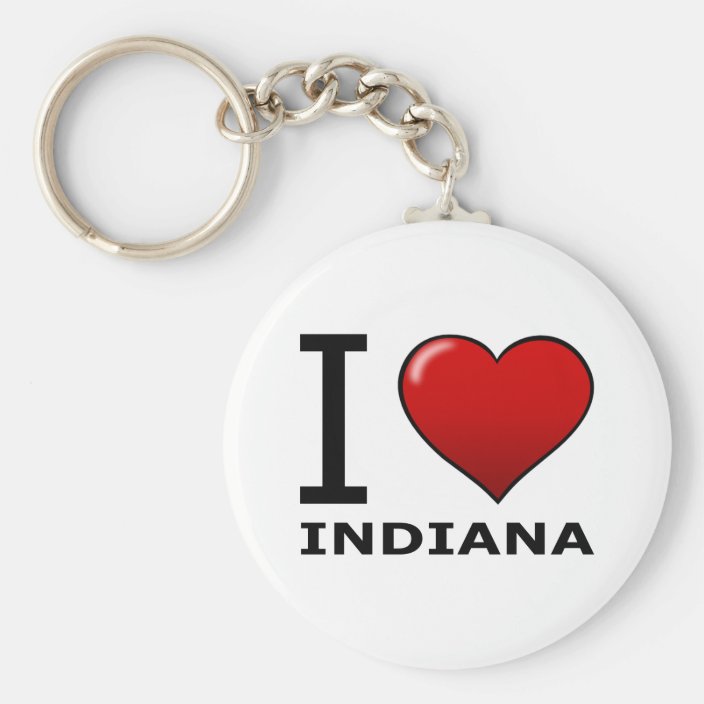 I LOVE INDIANA KEYCHAIN