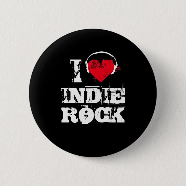 I love indie rock pinback button (Front)
