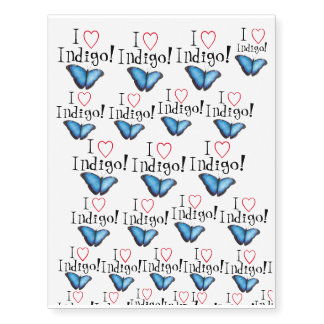 i LOVE INDIGO Butterfly Tattoo