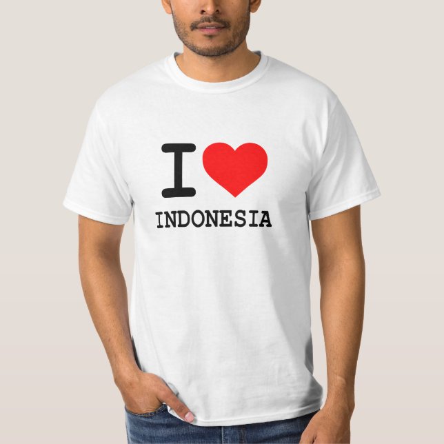 I Love Indonesia - White T-Shirt (Front)