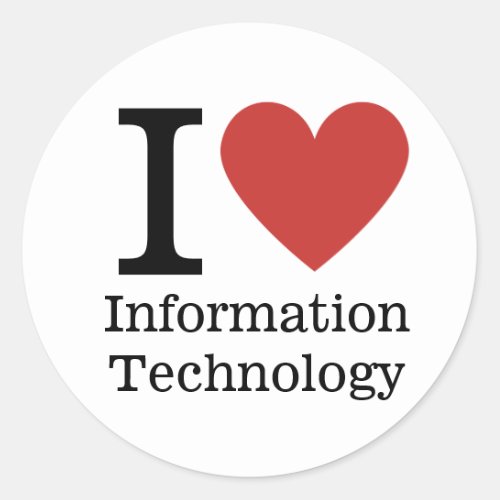 I ️ Love Information Technology Dept STICKER