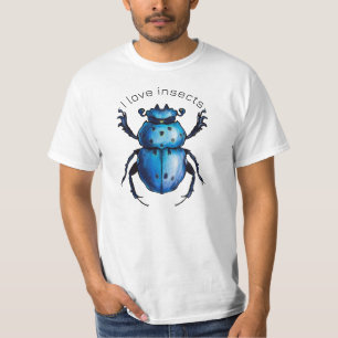 I Love Insects - Blue Scarab Beetle T-Shirt