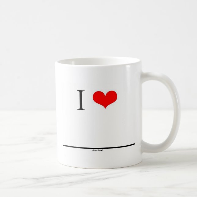 I Love (Insert Name) Coffee Mug (Right)