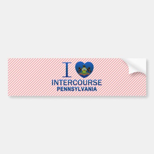 I Love Intercourse PA Bumper Sticker