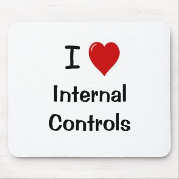 I Love Internal Controls - Funny Compliance Quote Mouse Pad by accountingcelebrity at Zazzle