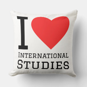 I love international studies throw pillow