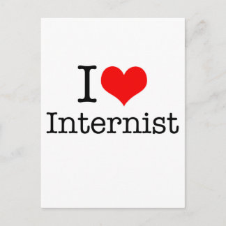 I Love Internist Postcard