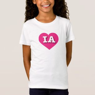 I love Iowa - IA hot pink heart T-Shirt