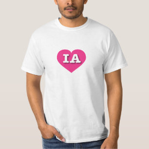 I love Iowa - IA hot pink heart T-Shirt