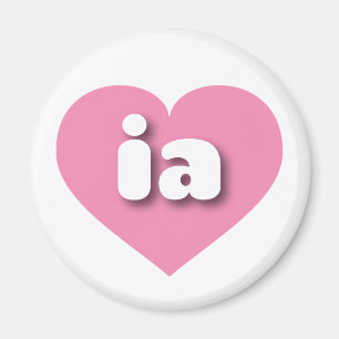 I love Iowa - ia pink heart  Magnet