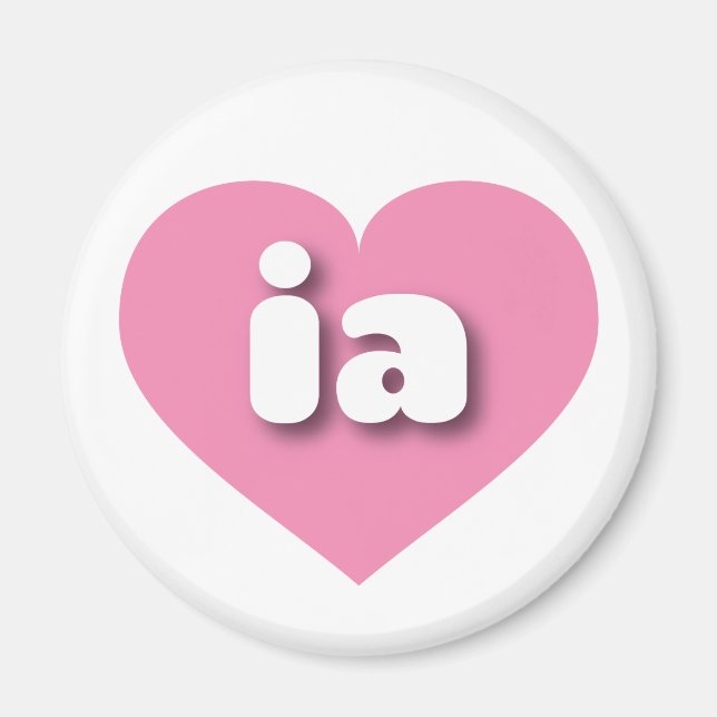 I love Iowa - ia pink heart  Magnet (Front)