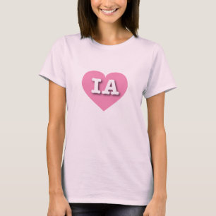 I love Iowa - IA pink heart T-Shirt