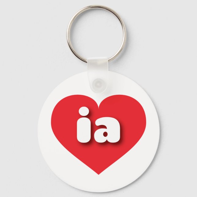I love Iowa - ia red heart Keychain (Front)