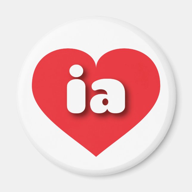 I love Iowa - ia red heart Magnet (Front)