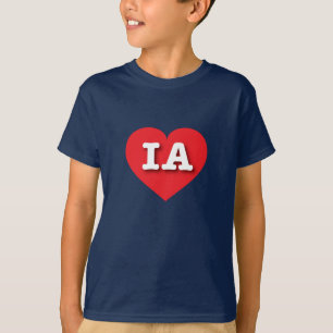 I love Iowa - IA red heart T-Shirt
