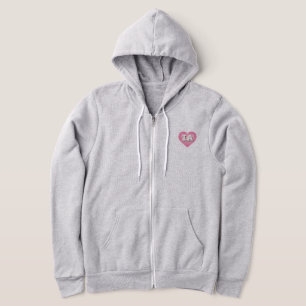 I love Iowa - IO pink fade heart Hoodie
