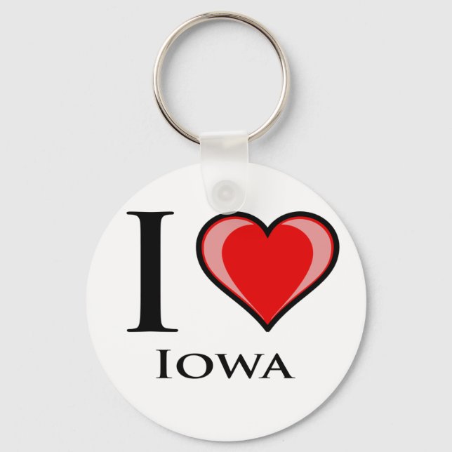 I Love Iowa Keychain (Front)