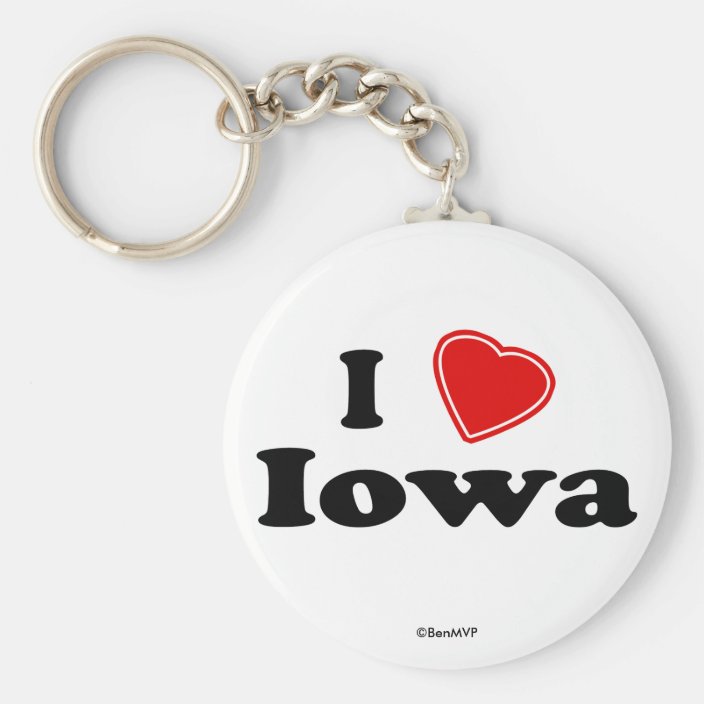 I Love Iowa Keychain