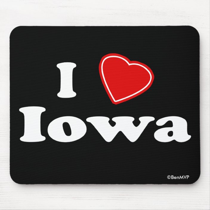 I Love Iowa Mouse Pad