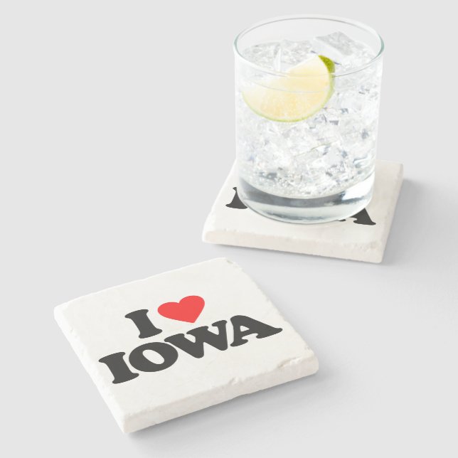 I LOVE IOWA STONE COASTER (Side)