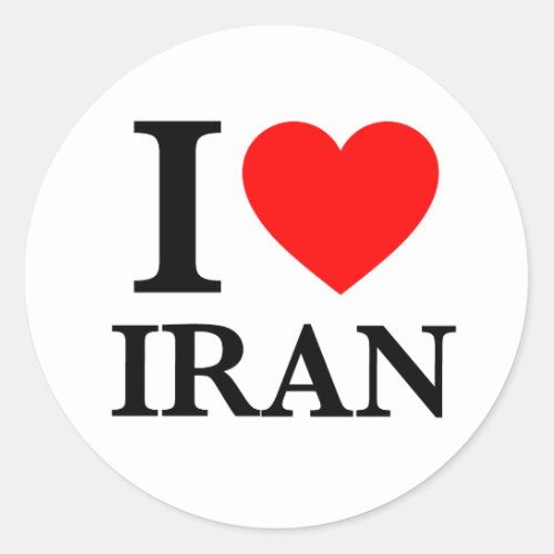 I Love Iran Classic Round Sticker