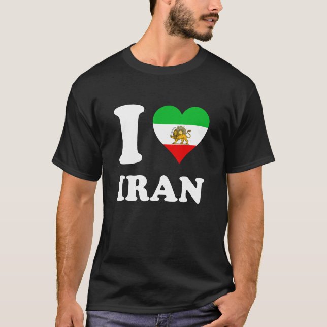 I Love Iran Lion T-Shirt (Front)