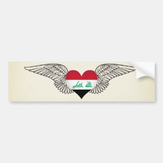 I Love Iraq -wings Bumper Sticker