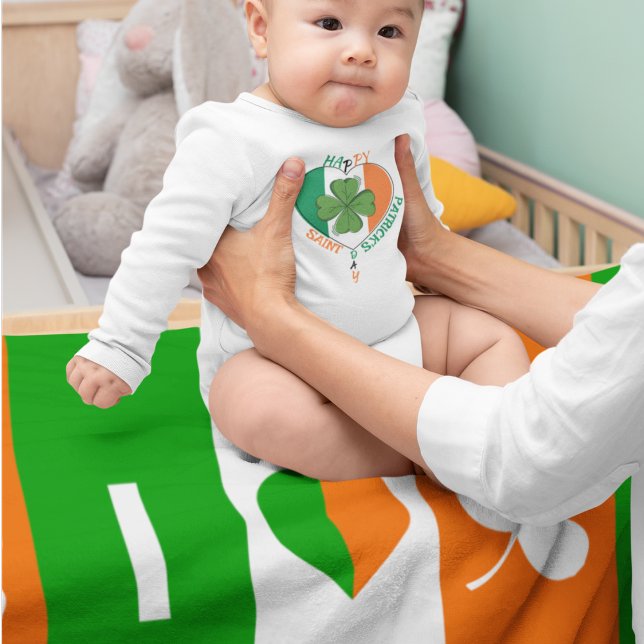 I Love Ireland  Baby Blanket (Irish Festival baby blanket,kids baby diaper changing blanket,kids room decor baby blanket)