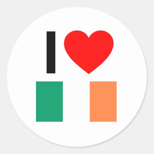 i love ireland classic round sticker