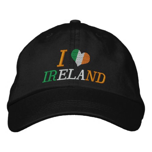 I Love Ireland Embroidered Baseball Cap