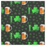 I Love Irish Beer Saint Patricks Day Fabric