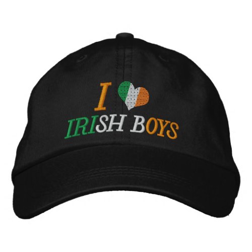 I Love Irish Boys Embroidered Baseball Hat