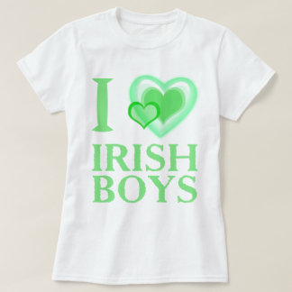 I Love Irish Boys Ladies Baby Doll T-Shirt