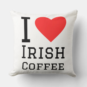 I love Irish coffee Throw Pillow