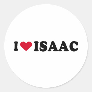I LOVE ISAAC CLASSIC ROUND STICKER