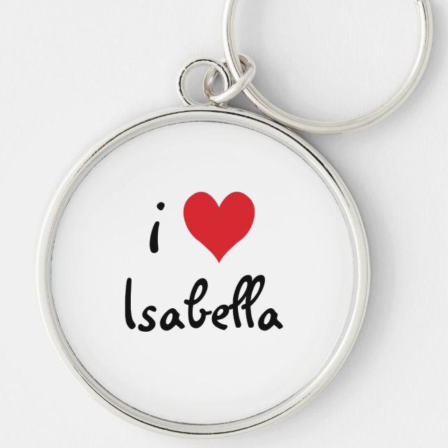 I Love Isabella Keychain (Front)