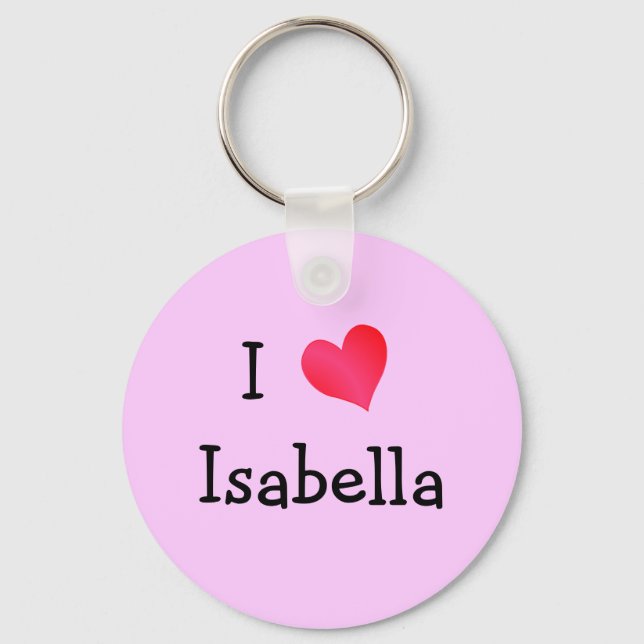 I Love Isabella Keychain (Front)