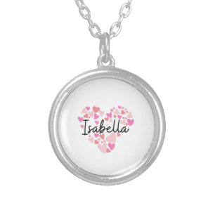 I love Isabella Silver Plated Necklace