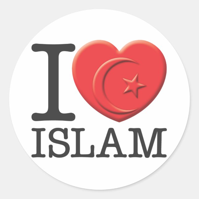 I Love Islam Classic Round Sticker (Front)