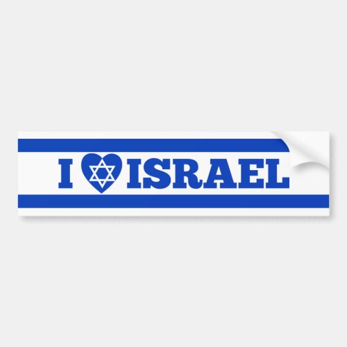 I Love Israel Bumper Sticker