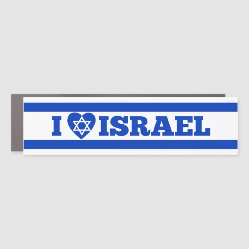 I Love Israel Car Magnet