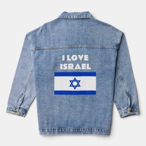 I Love Israel Israeli Flag Pro_Israel Denim Jacket