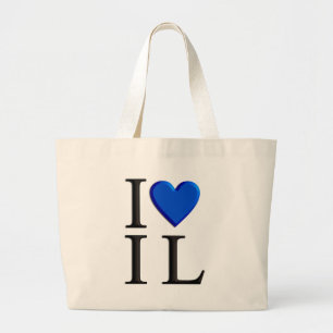 I Love Israel Large Tote Bag