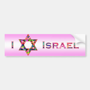 I (Love) Israel - Star of David Bumper Sticker