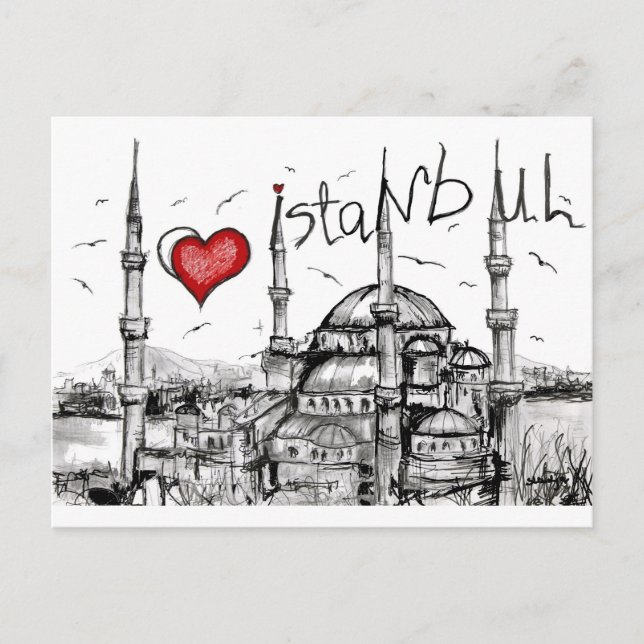I love Istanbul Postcard (Front)
